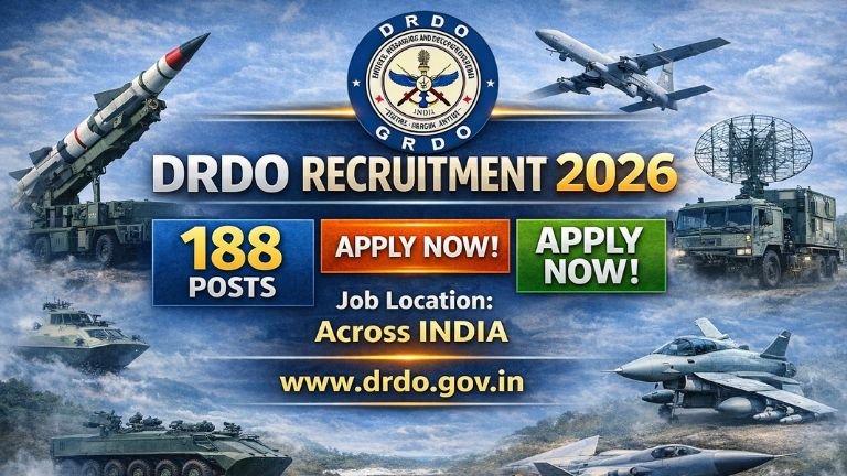 DRDO Recruitment 2026: 188 Posts Notification | Apply Offline | Jobs Across India