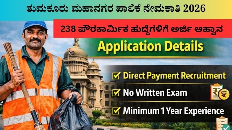 Tumkur Municipal Corporation Recruitment 2026