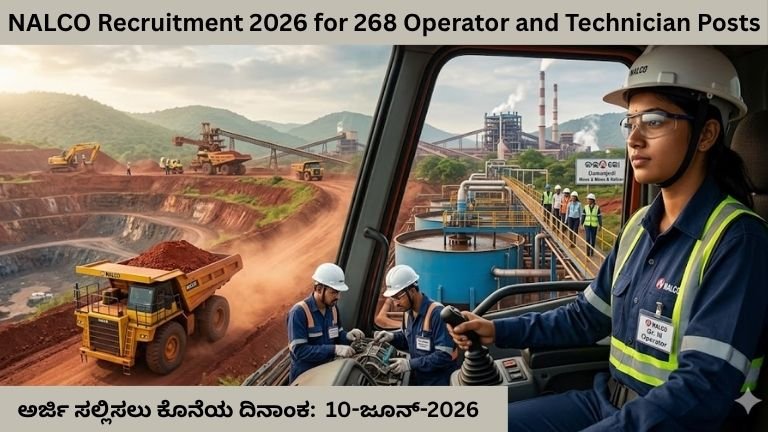 NALCO Recruitment 2026 for 268 Operator and Technician Posts