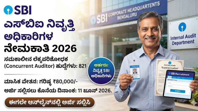 SBI Recruitment 2026: Recruitment for a total of 821 Concurrent Auditor posts in SBI Bank