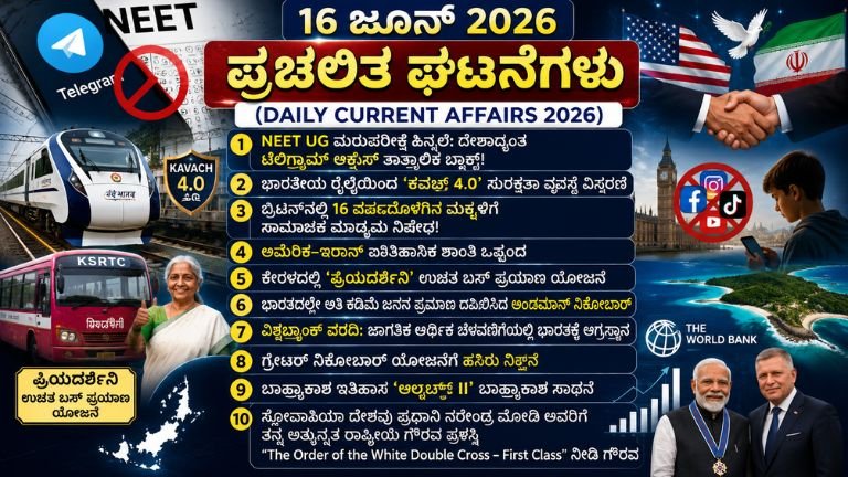 Current Affairs of 16 June 2026 (Daily Current Affairs):-