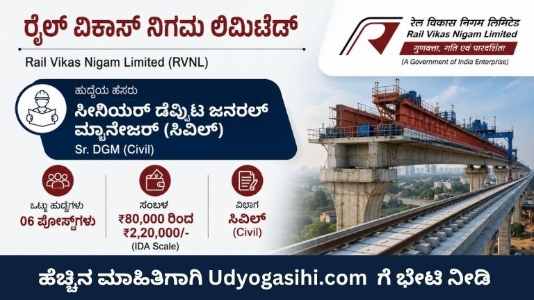 RVNL Recruitment 2026: Recruitment for exciting posts in Rail Vikas Nigam Limited – Salary up to ₹2,20,000/-! Last date 17 July 2026